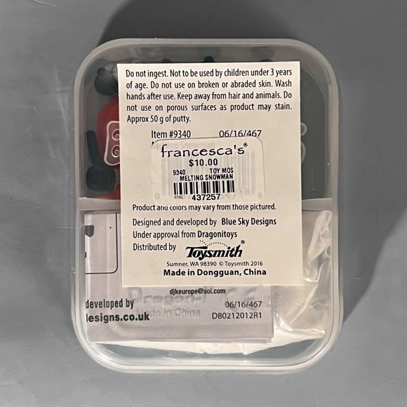 Small Melting Snowman Toy - Picture 2 of 5